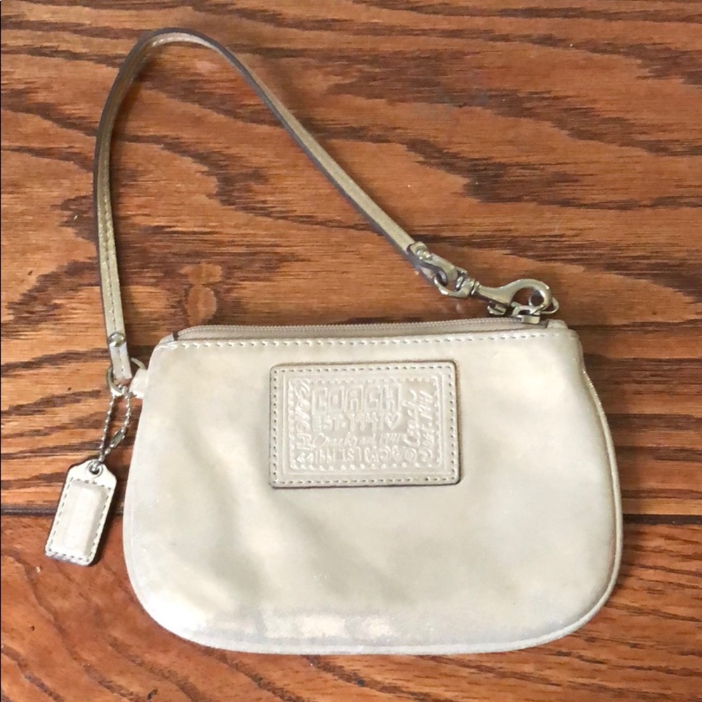 Gold COACH clutch